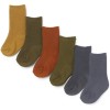 Set van 6 paar sokken - 6-pack rib socks butterscotch
